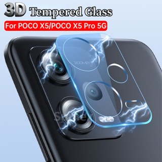 กระจกนิรภัยกันรอยเลนส์กล้อง 3D สําหรับ Xiaomi Pocox5 POCO X5 F5 Pro 5G 2023 Xiomi Mi POCO X5Pro Pocox5pro 3 ชิ้น 22111317ฟิล์มติดเลนส์กล้อง PG 5G