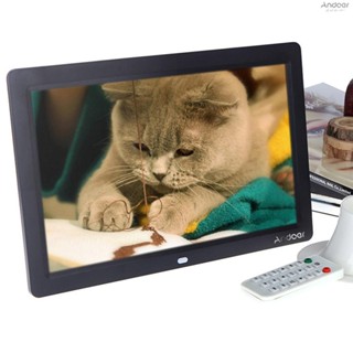 นาฬิกาปลุกดิจิทัล HD TFT-LCD 1280 * 800 12 นิ้ว เครื่องเล่นภาพยนตร์ MP3 MP4 พร้อมรีโมตตั้งโต๊ะ