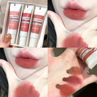 3PCS Cappuvini Pigment Series Lip Matte Non-stick Cup Lipstick Soft Mist Lip Glaze Long Lasting Sexy Lip Tint Makeup Korean Cosmetics