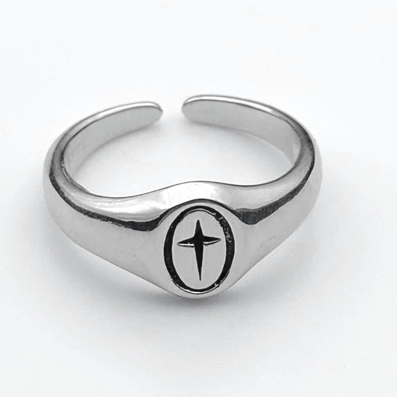 Autu แหวนแฟชั่น รูปดาวสี่แฉก สไตล์วินเทจ เรียบง่าย - รูปที่ 4