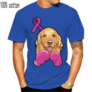 2022 Mens Fight Breast Cancer Golden Retriever Breast Cancer t shirt Design Short Sleeve Collar Family Crazy Basic_04