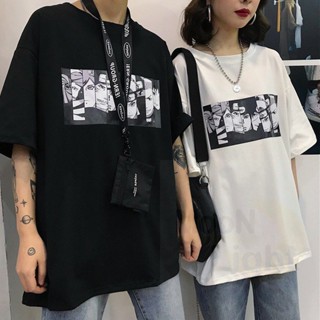 ⚡MOON⚡เสื้อคู่รักชายหญิง oversize เสื้อโอเวอร์ไซส์  เสื้อผ้าวัยรุ่นแฟชั่นเกาหลี M-2XL #NA05