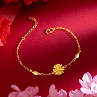 Ga พร้อมส่ง เครื่องประดับ สร้อยข้อมือแฟชั่น ลายดอกทานตะวัน 24K