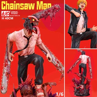 Good Luck Studio Chainsaw Man เชนซอ แมน นักล่าปีศาจ Denji เด็นจิ โปจิตะ สูง 40 cm ปีศาจเลื่อยยนต์ Resin Statue Figure