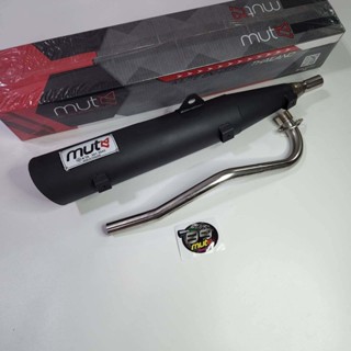 MUTE ท่อติดรถ ท่อผ่า ผ่าหมก ทรงเดิม จุกเลสเล็ก ปลายปิด เวฟ125R / เวฟ125S / เวฟ125ไฟเลี้ยวบังลม  ****มี มอก.****