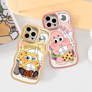 เคสโทรศัพท์มือถือ TPU ลาย SpongeBob และ Patrick Star Wave Edge สําหรับ Redmi Note 11S 11 Pro Redmi 10C 10A 9A Note 10 5G Note 10S 9C 9T Note 9 Note8 Poco X3 Pro