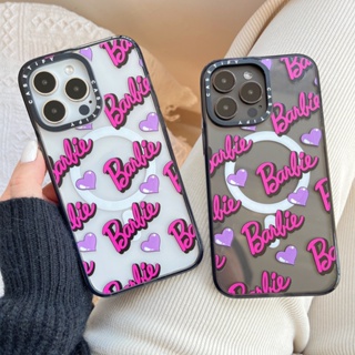 【Love Barbie】casetify เคสโทรศัพท์มือถืออะคริลิค ดูดซับแม่เหล็ก คุณภาพสูง สําหรับ iPhone 14 Pro max 13 13 Pro max 11 Pro max 14 14Pro 12 12Pro 12 Pro max 13Pro