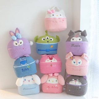 Kira Sanrio Kuromi Lotso Alien กระเป๋าเครื่องสําอาง ผ้ากํามะหยี่ขนนิ่ม แบบพกพา ความจุขนาดใหญ่ อเนกประสงค์