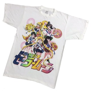 เสื้อยืดVintage การ์ตูน Sailor Moon 90’ ผ้าฟอกเก่าสวย Size “ L