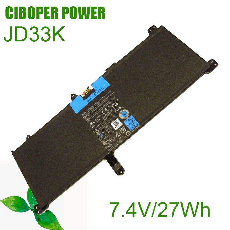 CP ของแท้ใหม่แบตเตอรี่แท็บเล็ต JD33K 7.4V/27Wh สำหรับ XPS 10 Series 0FP02G 21TTR