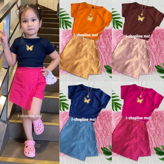 Butterfly skort terno 1-8yrs old