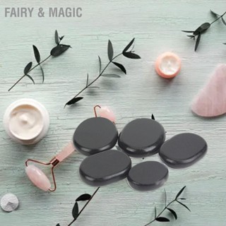 Fairy &amp; Magic 16 ชิ้น ชุดหินร้อน แบน เรียบ อบอุ่น นวด หิน ชุด สําหรับ Ффффϟwффффф ฮาร์โมไนซ์ ผ่อนคลายพลังงานในร่างกาย