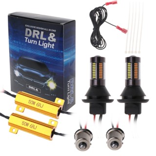 Nerv หลอดไฟเลี้ยว 1156 3014 66LED DRL 2 ชิ้น