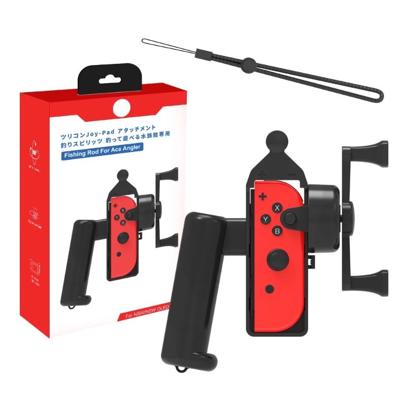 Timi2 Somatosensory เกม Handgrip Controller ผู้ถือตกปลา Rod Hand Grip การหมุน 360 องศาโรเตอร์สําหรับสวิทช์