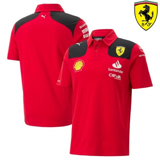 ใหม่ล่าสุด เสื้อโปโลแขนสั้น ลายทีมแข่งขัน F1 และเสื้อยืดโปโล Ferrari แฟชั่นฤดูร้อน สําหรับผู้ชาย และผู้หญิง 2023