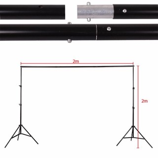 ฉากถ่ายรูปขนาด 2x3เมตร ครบเซต (โครงฉากอลูทิเนียม2x2เมตร  ขา2เมตร 2ตัว/ คานบน3ท่อน  และตัวหนีบผ้า3ตัว)