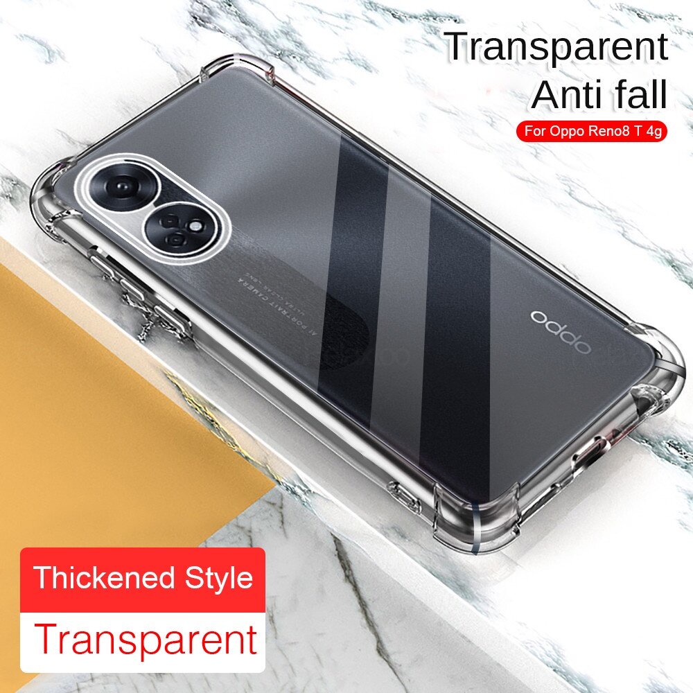 ส่งจากไทย  เคสซิลิโคนนิ่มเเบบใสกันกระแทก กันรอยกล้อง Oppo Reno8 T 4G Reno8T Reno 8T 8 T
