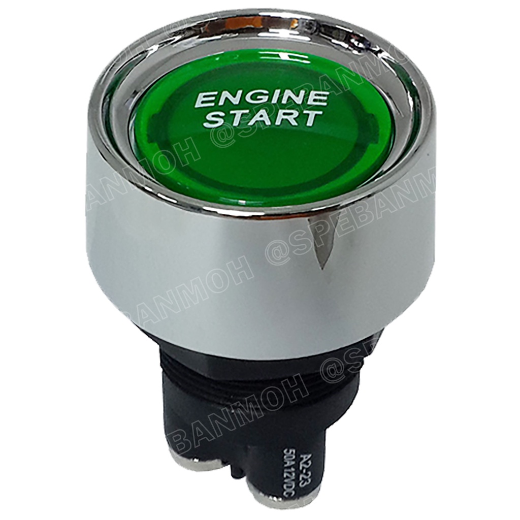 A2-23B-07 เขียว Green สวิทช์ ENGINE START รถยนต์ DC Switch สวิทช์ดีซี Automotive Switch 50A 12V 25A 