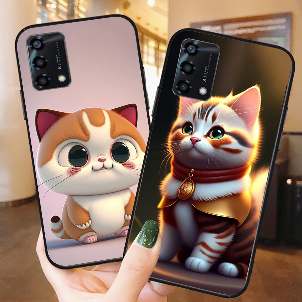 เคส Oppo a74 / oppo a94 / oppo a95 พิมพ์ลายแมวสุดน่ารัก