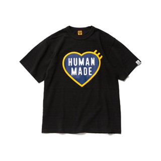 (พร้อมส่ง) เสื้อยืดแขนสั้น คอกลม ผ้าฝ้าย พิมพ์ลายโลโก้ HUMAN MADE