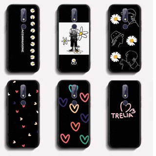 เคสโทรศัพท์มือถือ ยางซิลิโคนนิ่ม TPU คุณภาพสูง สีดํา สําหรับ Nokia X6 7.1 6 7 3.1 6.1 Plus