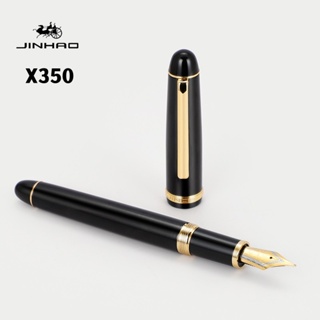 Penlab Jinhao X350 ปากกาหมึกซึม สีทอง สไตล์เรโทร สําหรับเขียนลายเซ็น C7345