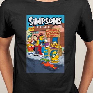 แฟชั่น เสื้อยืดแขนสั้น พิมพ์ลายการ์ตูน The Simpsons Homer Bart Marge Lisa Burn Ned Flanders US สําหรับผู้ชาย_09