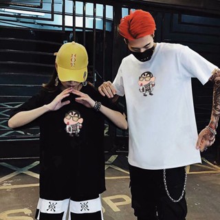 ♠2020 Korean Oversized Plus Size shirt Loose Men T-shirt Pokemon Crayon Shinchan Couples tshirt_12