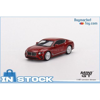 [ของแท้] Mini GT 1/64 Diecast Car - Bentley Continental GT Speed ​​2022 Candy RED RHD