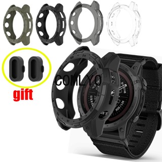 สําหรับ Garmin Tactix 7 Pro Enduro 2 Fenix 7X เคส TPU กันชน ฝาครอบป้องกัน พอร์ตชาร์จ ปลั๊กกันฝุ่น