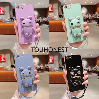 เคส Oppo A71 เคส Oppo A83 เคส Oppo A57 เคส Oppo A59 เคส Oppo A39 Case Oppo A17 Case Oppo F1S Case Oppo F5 Youth Case Oppo F7 Case Oppo A77 A77S Case Oppo A37 Case New Cute Rabbit Bracket Mobile Softcase Phone Case With Rope ใหม่ กระต่ายน่ารัก ตัวยึด