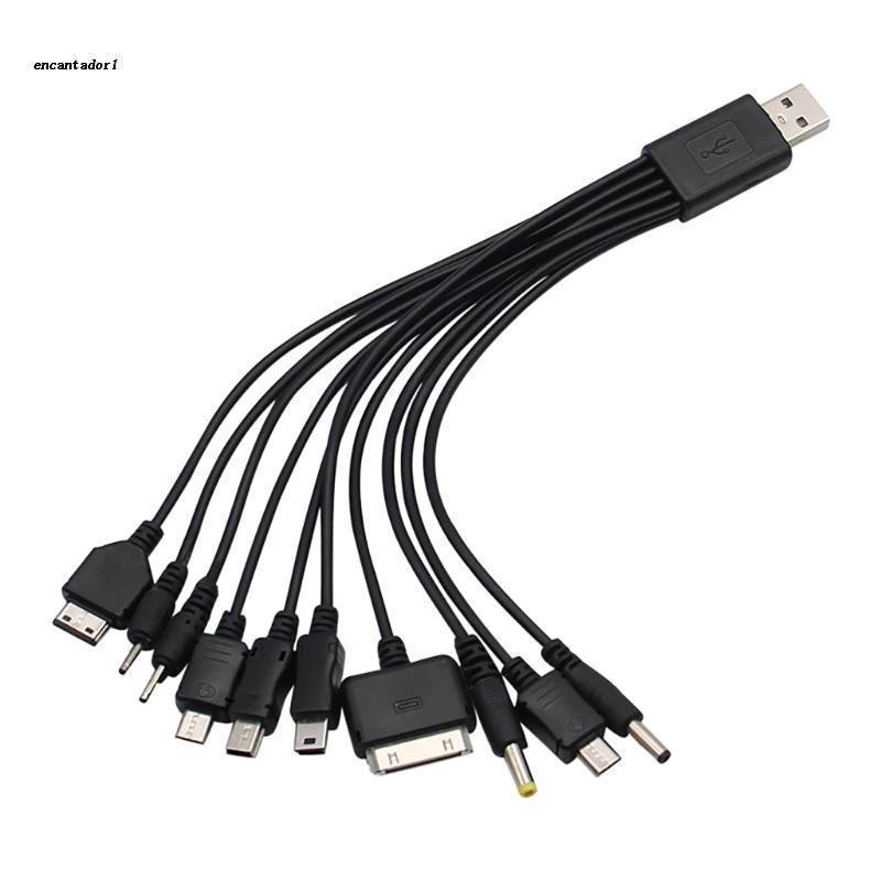 Universal USB To Multi Plug Cellpahone Charger Cable 10 in 1 USB Cable 20CM
