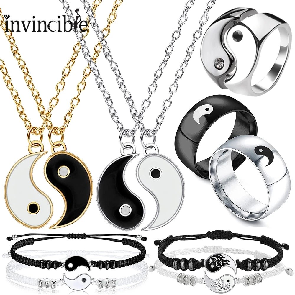 เครื่องประดับ สร้อยคอ จี้หยินหยางไทเก็ก เหมาะกับของขวัญวันวาเลนไทน์ แฟชั่นคู่รัก สําหรับผู้ชาย และผู้หญิง