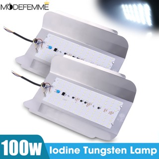 โคมไฟฟลัดไลท์ LED 100W กันน้ํา ประหยัดพลังงาน ติดทนนาน สีขาว สําหรับสนามเด็กเล่นในสวนสาธารณะ