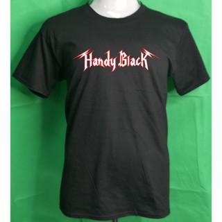 เสื้อยืด ผ้าฝ้าย ไมโครไฟเบอร์ พิมพ์ลายวงร็อค HANDY BLACK