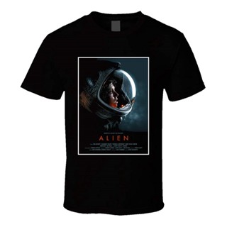 เสื้อยืด พิมพ์ลายหนัง Alien Sci Fi Horror Cult สไตล์คลาสสิก สีดํา ไซซ์ L_02