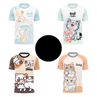 (พร้อมส่งวันนี้) Miao Miaos best friend เสื้อวิ่ง พิมพ์ลายแมว สําหรับเพื่อนสนิท