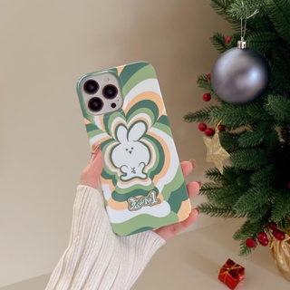 เคสโทรศัพท์มือถือแบบแข็ง ลายกระต่ายผี สําหรับ iPhone X Xs Xr Xsmax 11 11ProMax 12 12Pro 12ProMax 13 13Pro 13ProMax 14 14Pro 14Plus 14ProMax