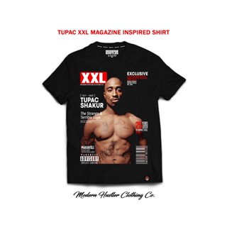 เสื้อยืดแขนสั้น พิมพ์ลายนิตยสาร Tupac Shakur ไซซ์ XXL