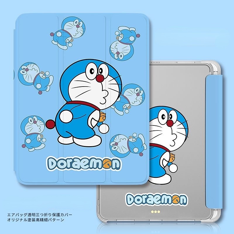 เคส IPAD Gen10 gen9 gen8 gen7 10.2 Air4 Air5 ​10.9 pro11 2020 12.9 gen5/gen6 9.7 7.9 mini4/5 mini6 TPU โดราเอมอนน่ารัก เคส iPad พร้อมช่องใส่ปากกา