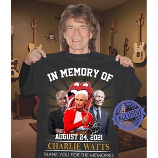 Lyzh เสื้อยืด พิมพ์ลาย Charlie Watts AWESOME Drummer 1941-2022 R.I.P Thank You For Memories