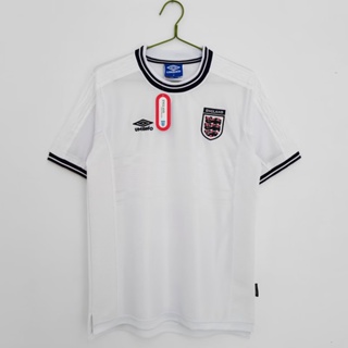 เสื้อกีฬาแขนสั้น ลายทีมชาติฟุตบอล England 1999 01 แนวเรโทร แห้งเร็ว ไซซ์ S-XXL สําหรับผู้ชาย