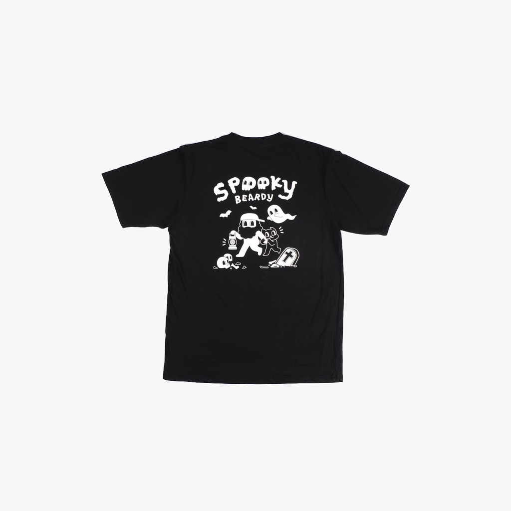 [S-5XL]HW22_ Spooky Beardyman Black Tee