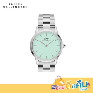 (ซื้อคู่ถูกกว่า) Dainel Wellington นาฬิกาข้อมือ ICONIC LINK MINT 36 มม สีเงิน