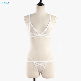 【HODRD】Bra Set Bandage M-2XL Nightwear See-through Set Sexy Spandex Practical【Fashion】