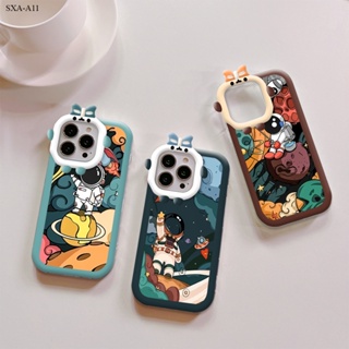 Compatible With Samsung Galaxy A11 A12 A13 4G 5G เคสซัมซุง สำหรับ Case Cartoon Space Astronauts เคส เคสโทรศัพท์ เคสมือถือ Shockproof Casing