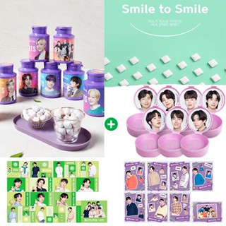 [เคสลิมิเต็ดอิดิชั่น + แพ็คสติกเกอร์ BTS + ชุดบรอไมด์] Lotte X BTS xylitol alpha &amp; purple star sweet 86g limited edition