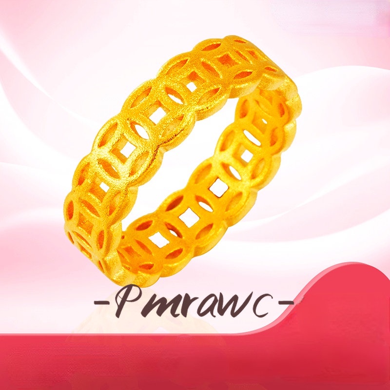 Pmrwc | แหวนนวัตกรรมแฟชั่นทอง 24K Implies a Rolling Wealth FS402