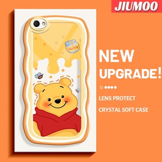 เคสโทรศัพท์มือถือแบบนิ่ม ใส กันกระแทก ลายการ์ตูนหมีน้ําผึ้ง สีมาการอง น่ารัก หลากสี สําหรับ VIVO Y67 Y66 V5 V5s V5 Lite V5 Plus