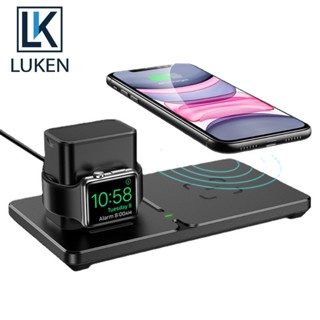 Luken 3 in 1 แท่นชาร์จไร้สาย 15W ชาร์จเร็ว QI สําหรับ Samsung S20 S10